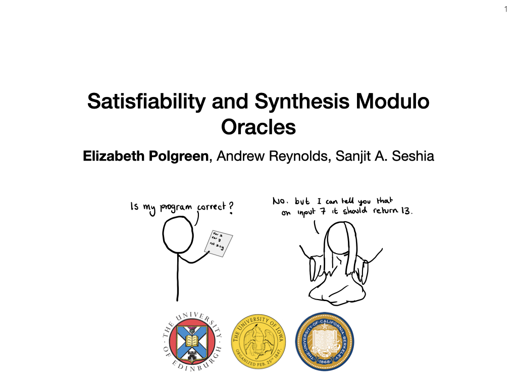 Satisfiability and Synthesis Modulo Oracles